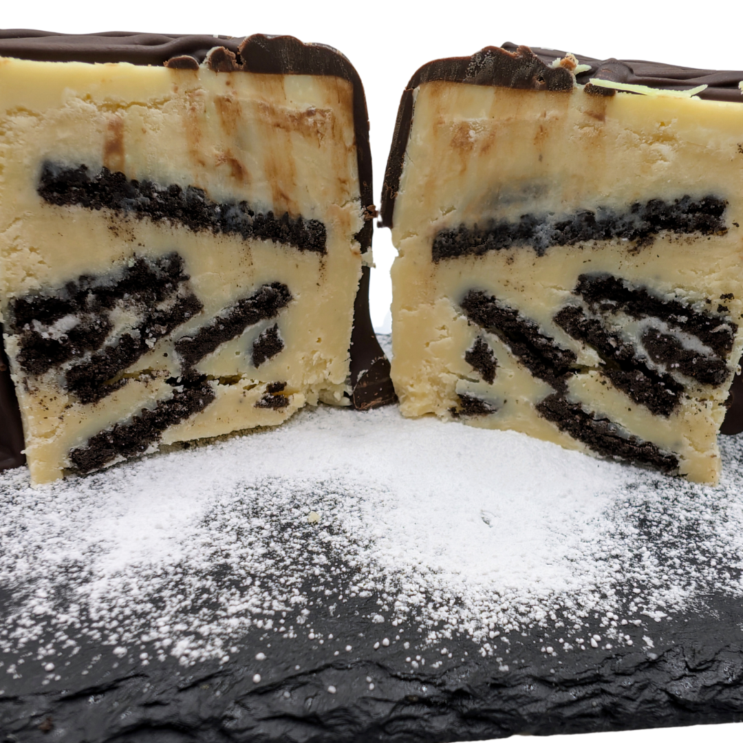 Indulge in the perfect blend of cookies and cream with this tasty treat.