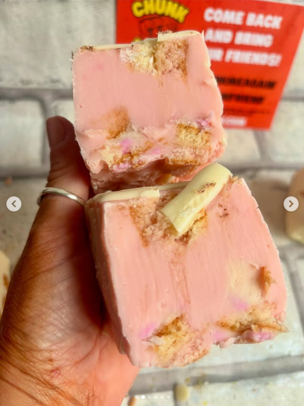 Strawberry Yum Cake Fudge