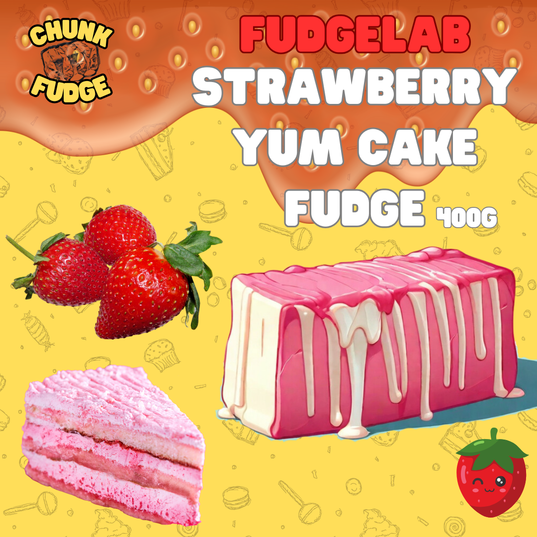 Strawberry Yum Cake Fudge
