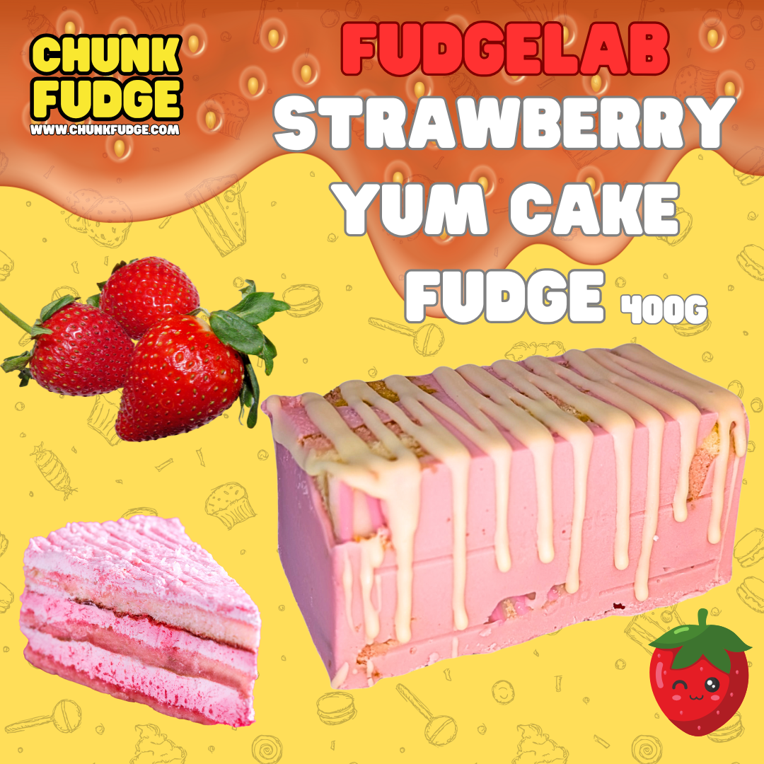 Strawberry Yum Cake Fudge
